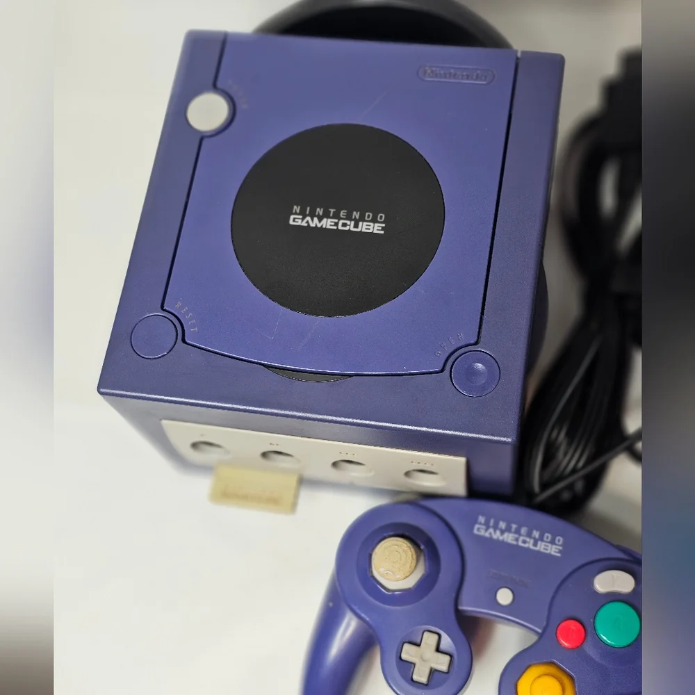 Vintage Indigo Nintendo GameCube, Console, 1 Controller, and Power Cord, ✨️Works